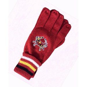 Maryland Embroidered Crab Red Knit Gloves - NEW